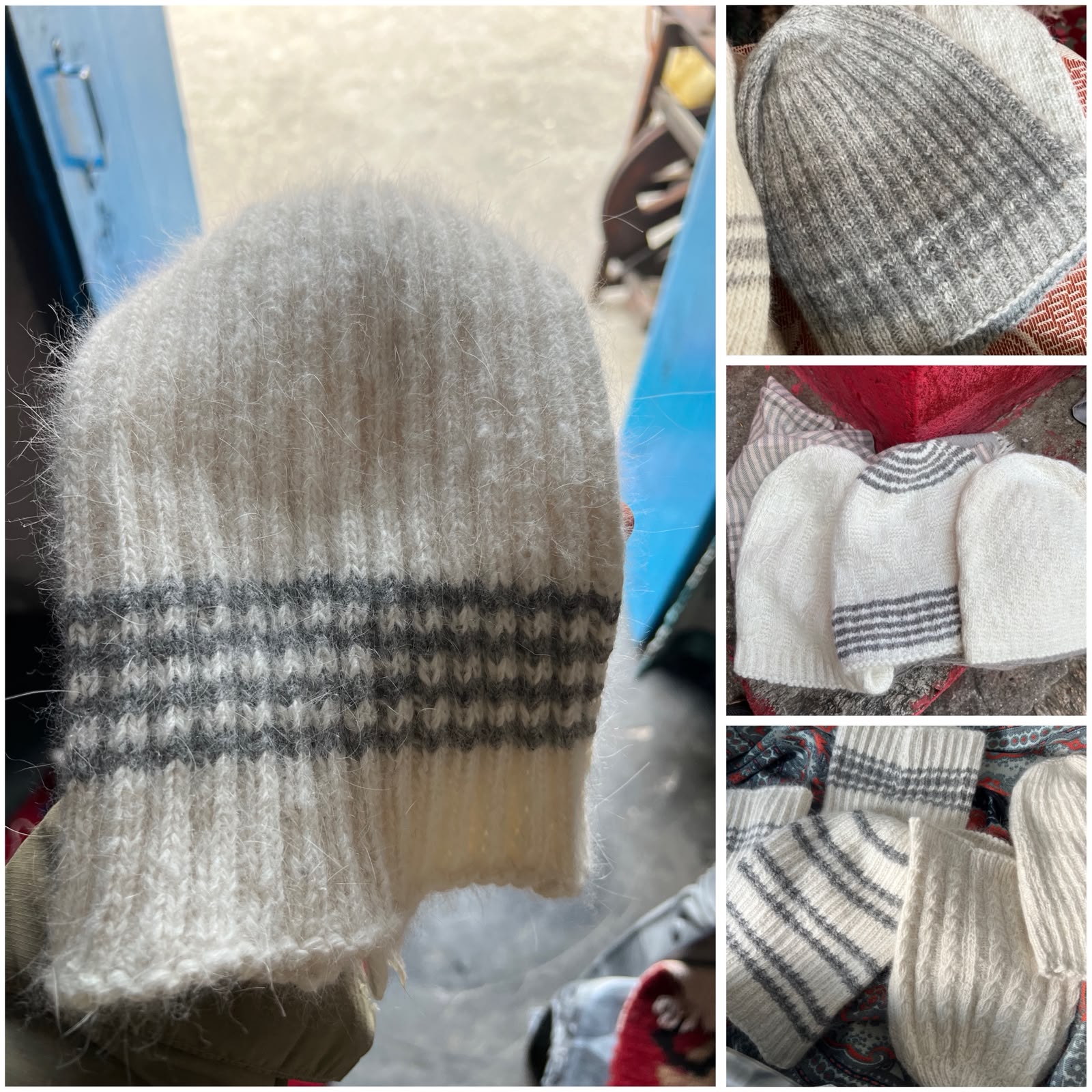 Handmade Angora Wool Pahadi Topi crafted from pure rabbit wool by women artisans in Darkot Village, Munsyari, Uttarakhand.